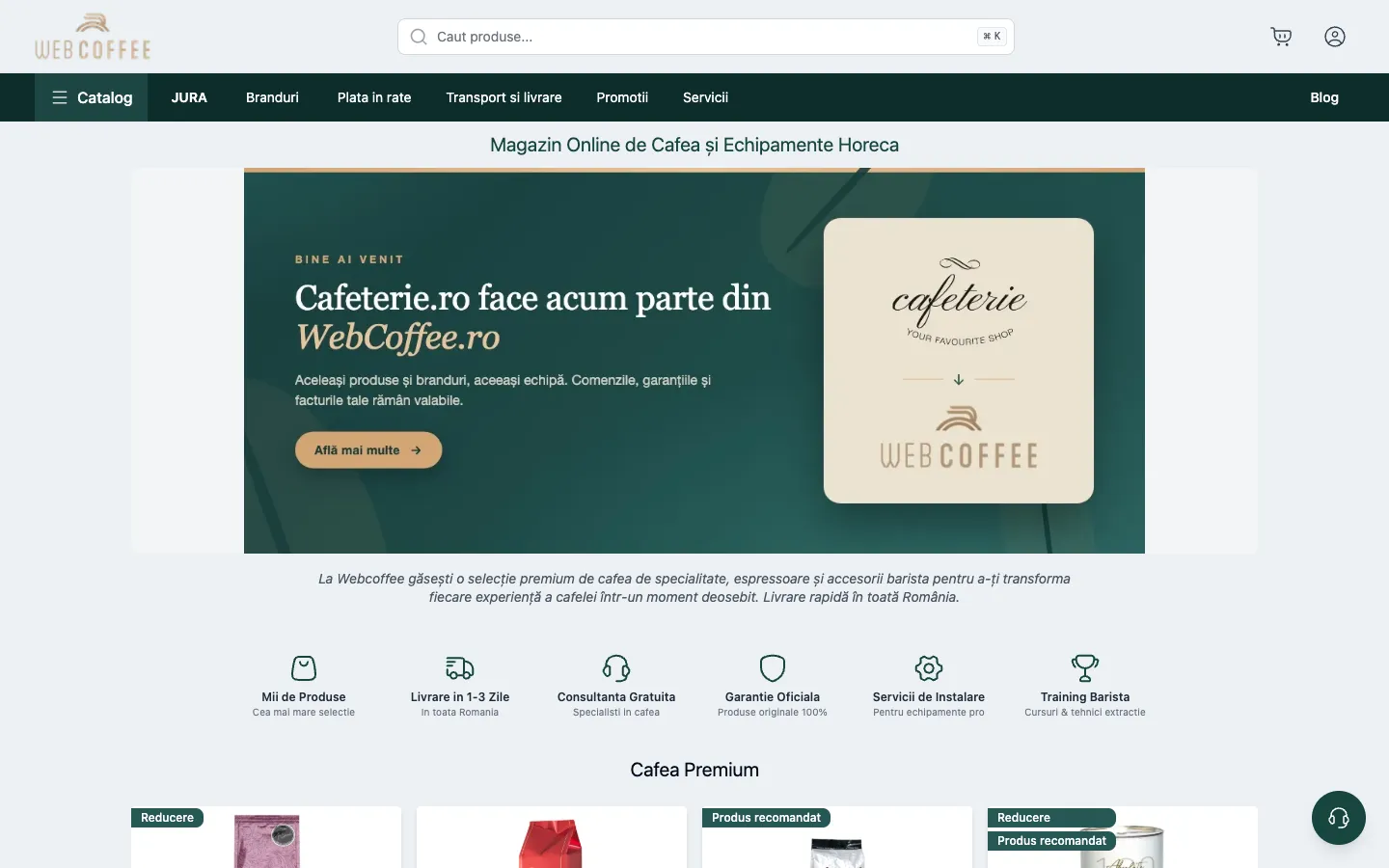 webcoffee.ro — site screenshot